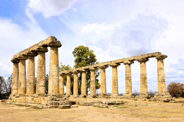 Heratempel alle Säulen, Tavole Palatine, Ausgrabungsstätte Parco Archeologico di Metaponto, Basilikata, Süditalien
